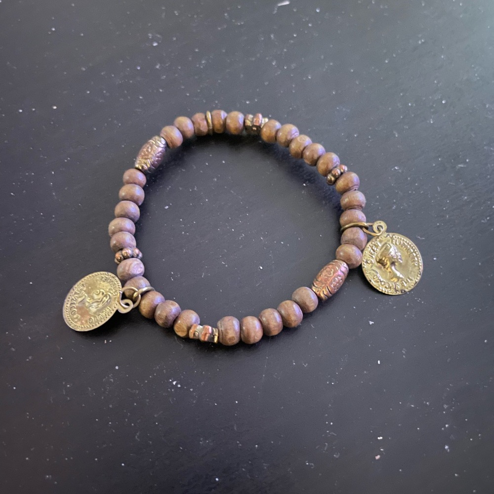 2 for $10 brown stretch bracelet adorned